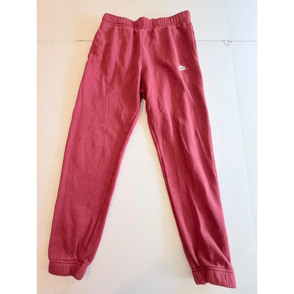 Nike Sportswear Club Fleece Joggers Raspberry Pink Sweatpants Womens Medium